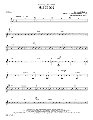 Book cover for All of Me (arr. Mac Huff) - Guitar