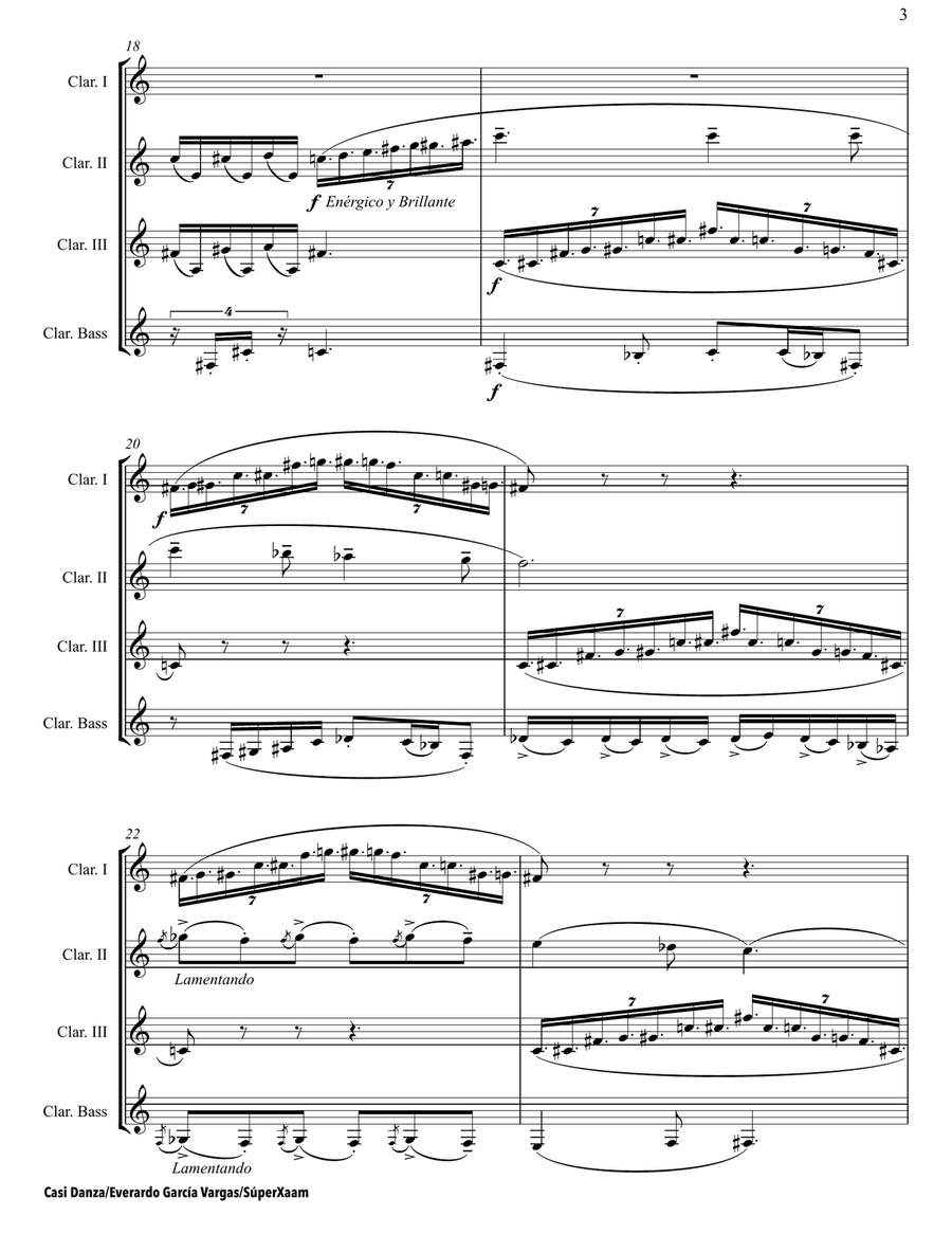 Almost Dance - Clarinet Quartet Clarinet Quartet scores gallery preview page 6