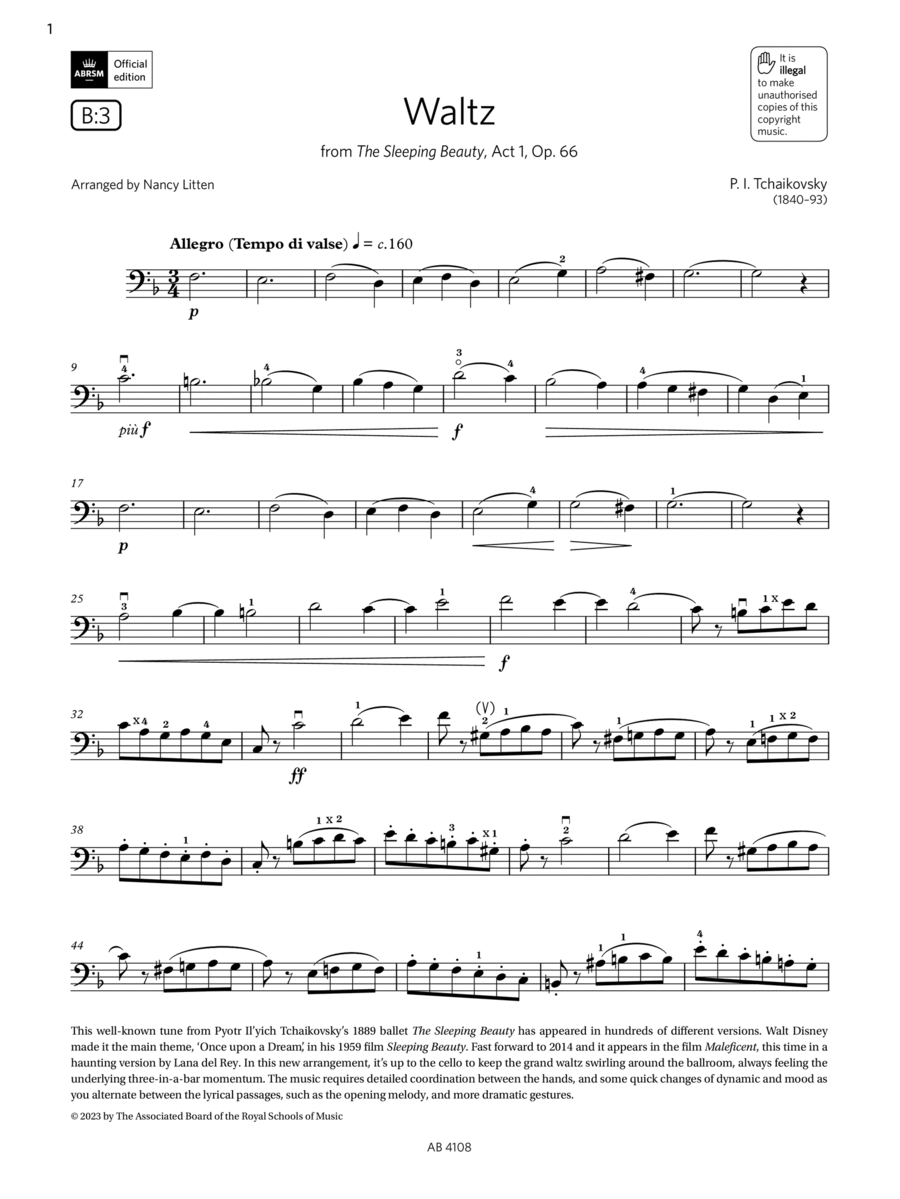 Waltz (Grade 5, B3, from the ABRSM Cello Syllabus from 2024)