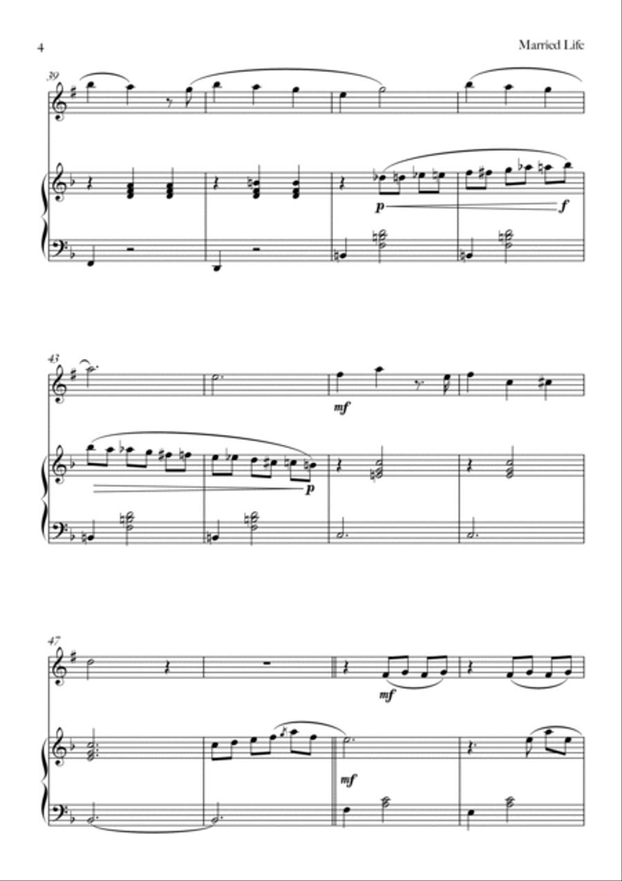 Married Life B-Flat Clarinet scores gallery preview page 4