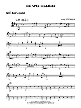 Ben's Blues: E-flat Alto Saxophone