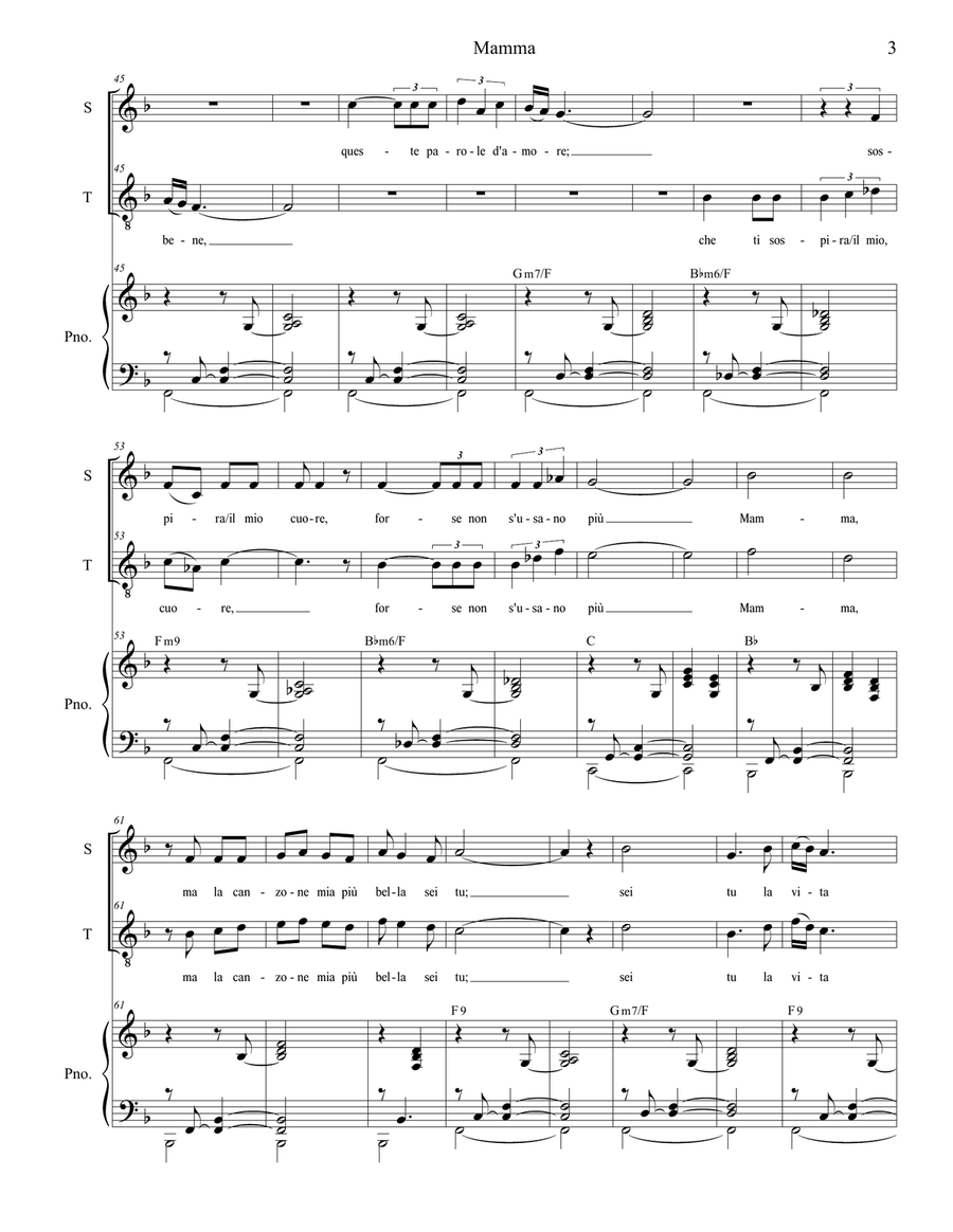 Mama (mamma) Vocal Duet scores gallery preview page 3