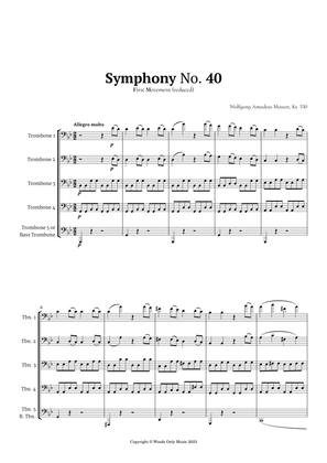 Symphony No. 40 by Mozart for Trombone Quintet