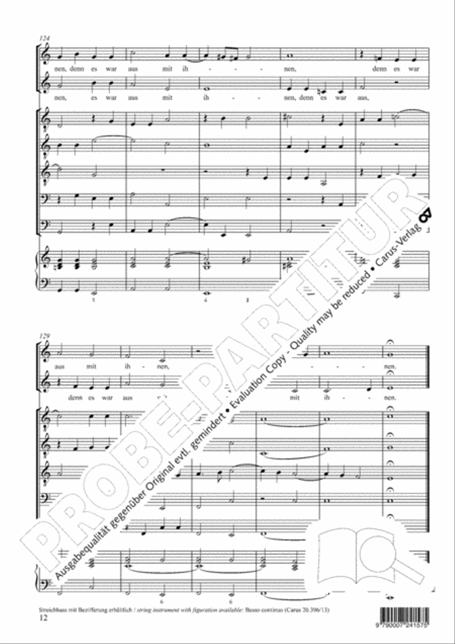 Auf dem Gebirge in F Major, SWV 396 Score scores gallery preview page 13
