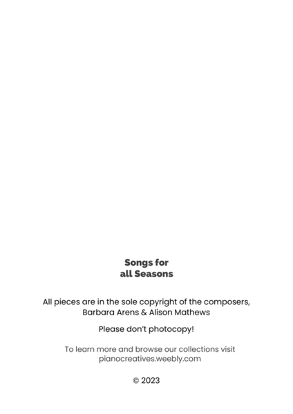 Songs for all Seasons - Piano Music inspired by Seasonal Folk Songs image number null