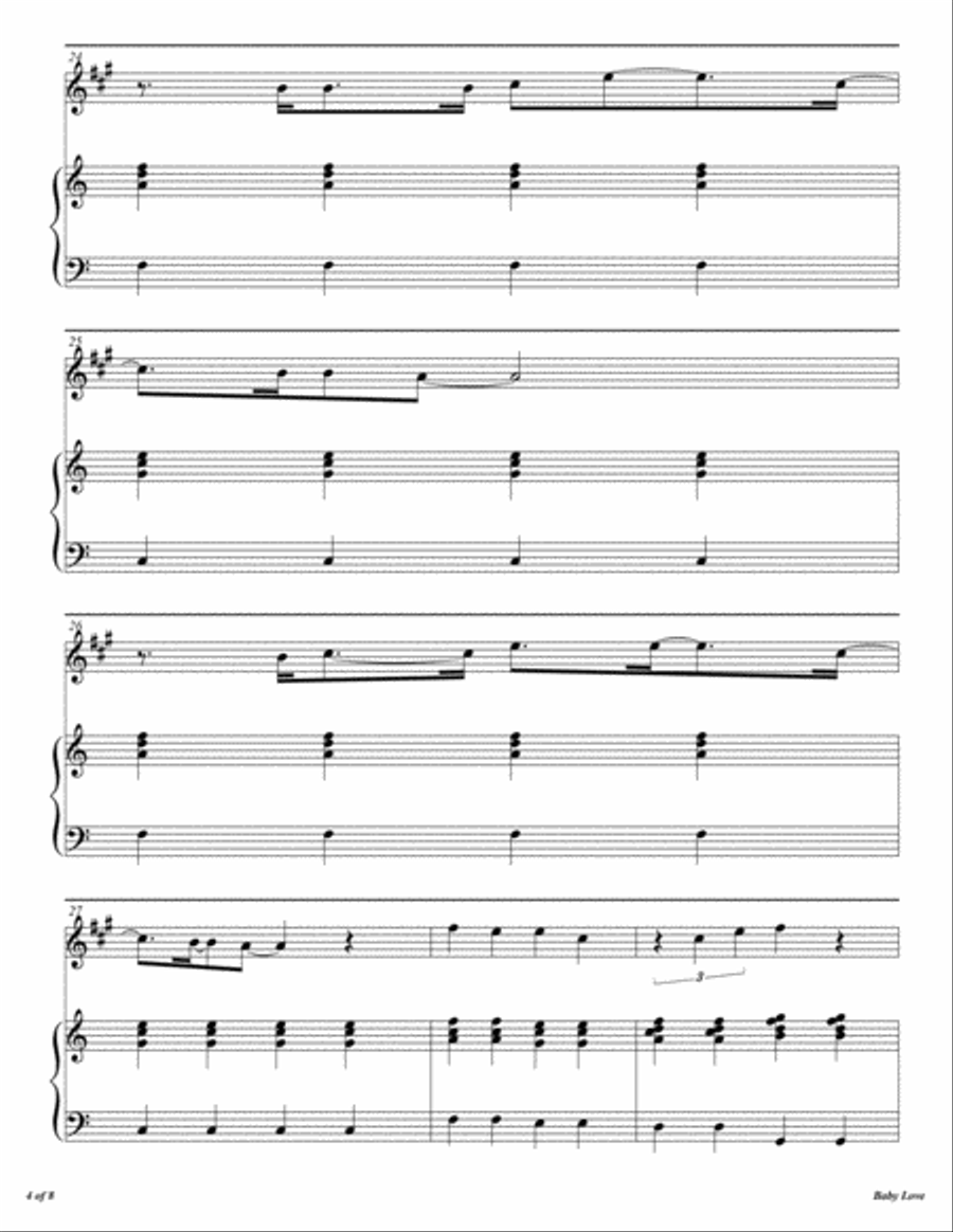 Baby Love Alto Saxophone scores gallery preview page 5