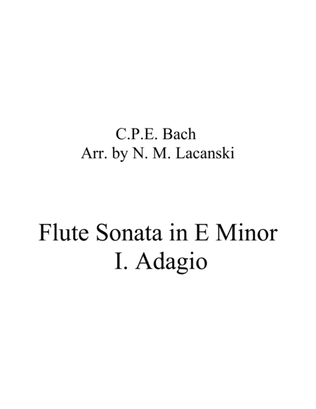 Book cover for Flute Sonata in E Minor I. Adagio