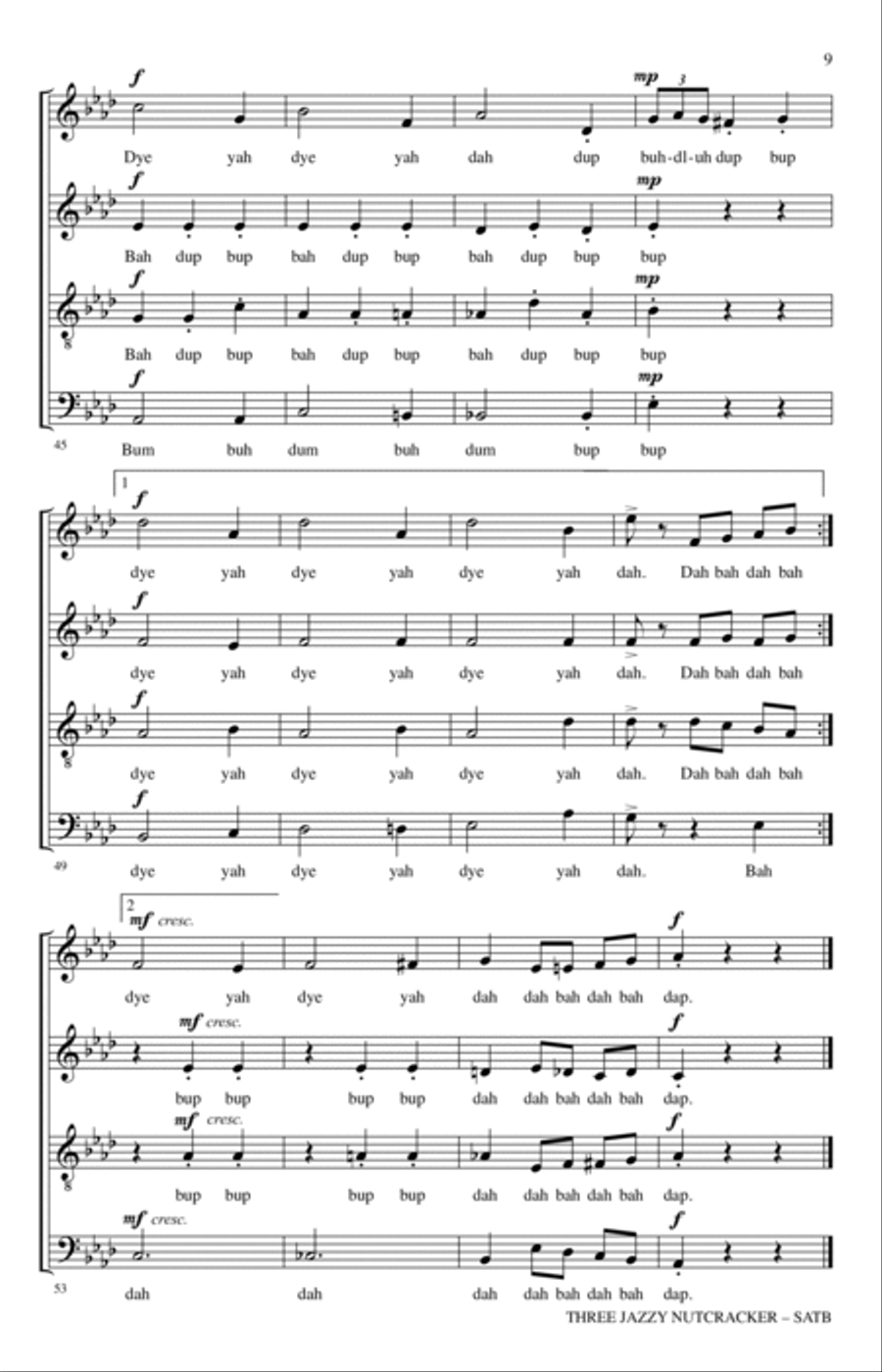 Three Jazzy Nutcrackers Three Jazzy Nutcrackers 4-Part scores gallery preview page 8