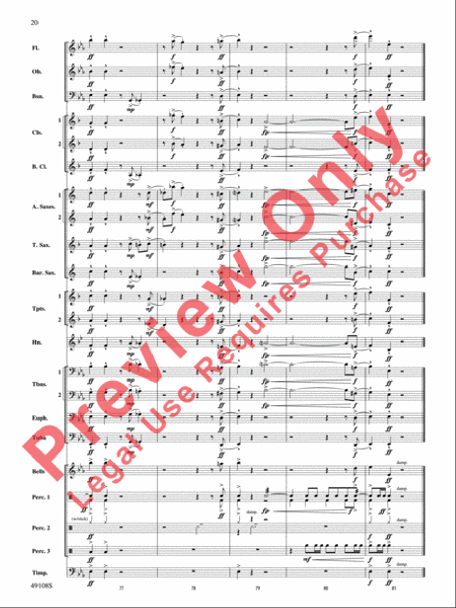 Tango for Two Left Feet Tango for Two Left Feet Concert Band scores gallery preview page 21