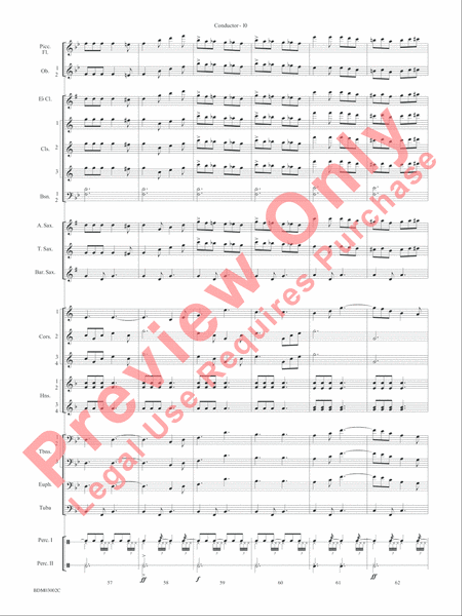 Sabre and Spurs (March of the American Cavalry) Concert Band scores gallery preview page 13