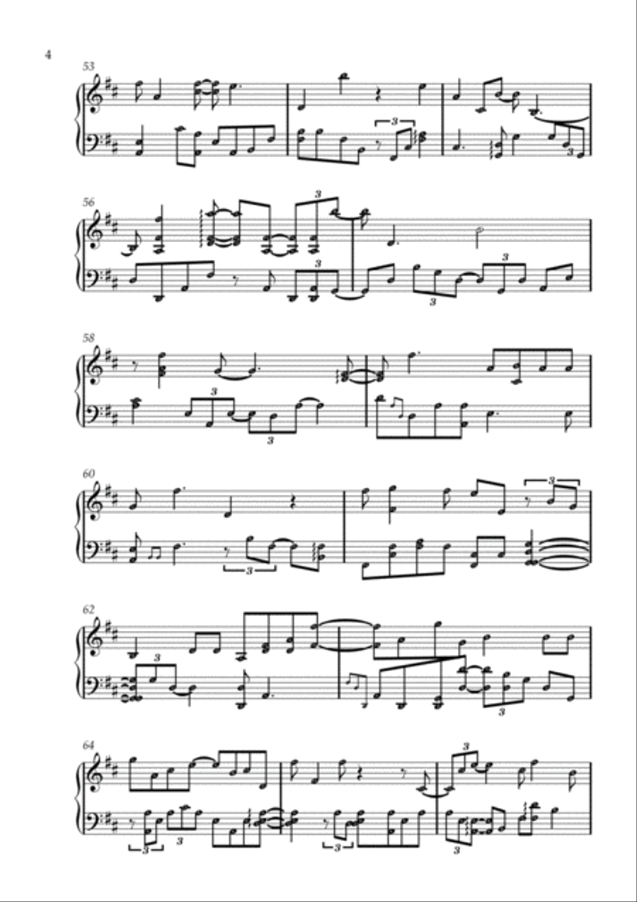 canon in d Easy Piano scores gallery preview page 4