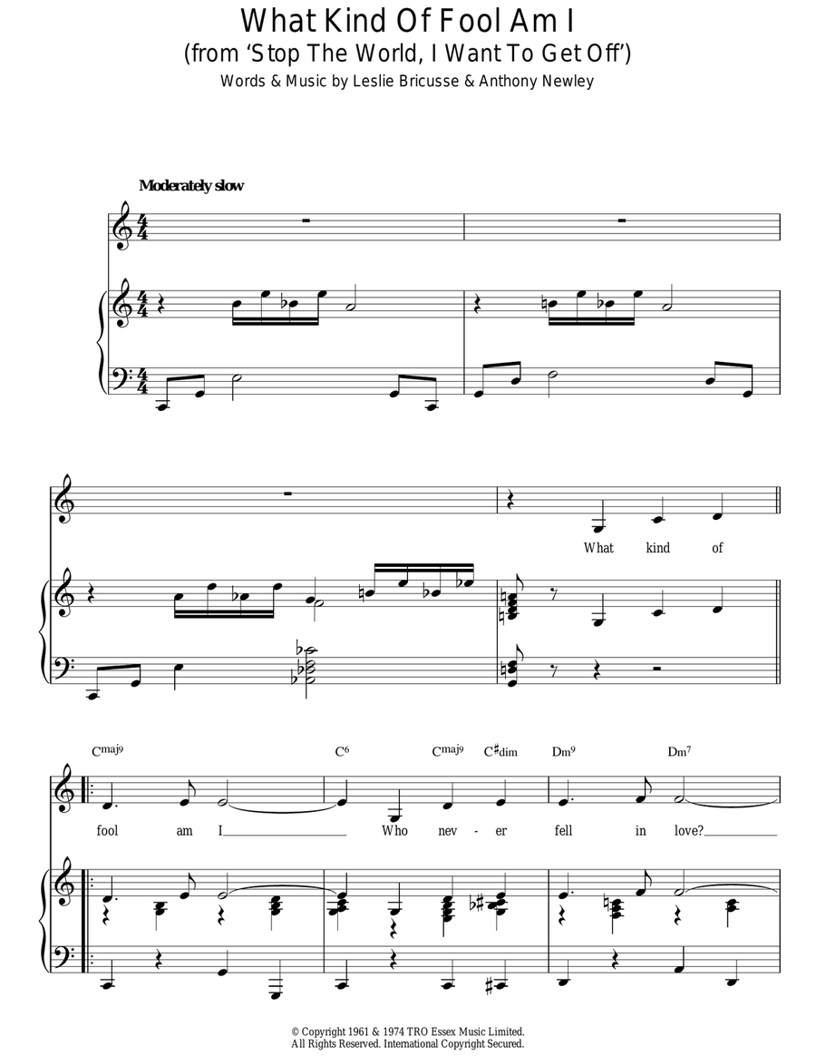 What Kind Of Fool Am I Guitar scores gallery preview page 1
