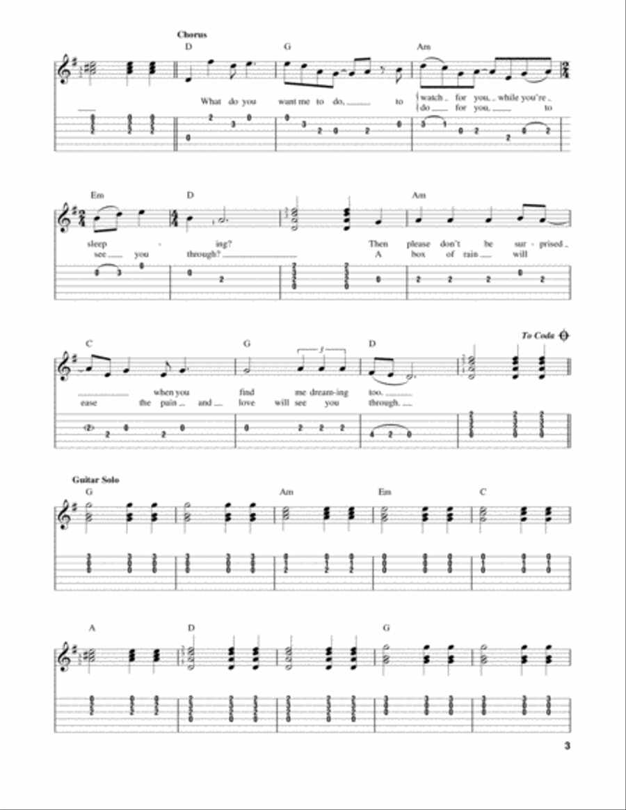 Box Of Rain Acoustic Guitar scores gallery preview page 3