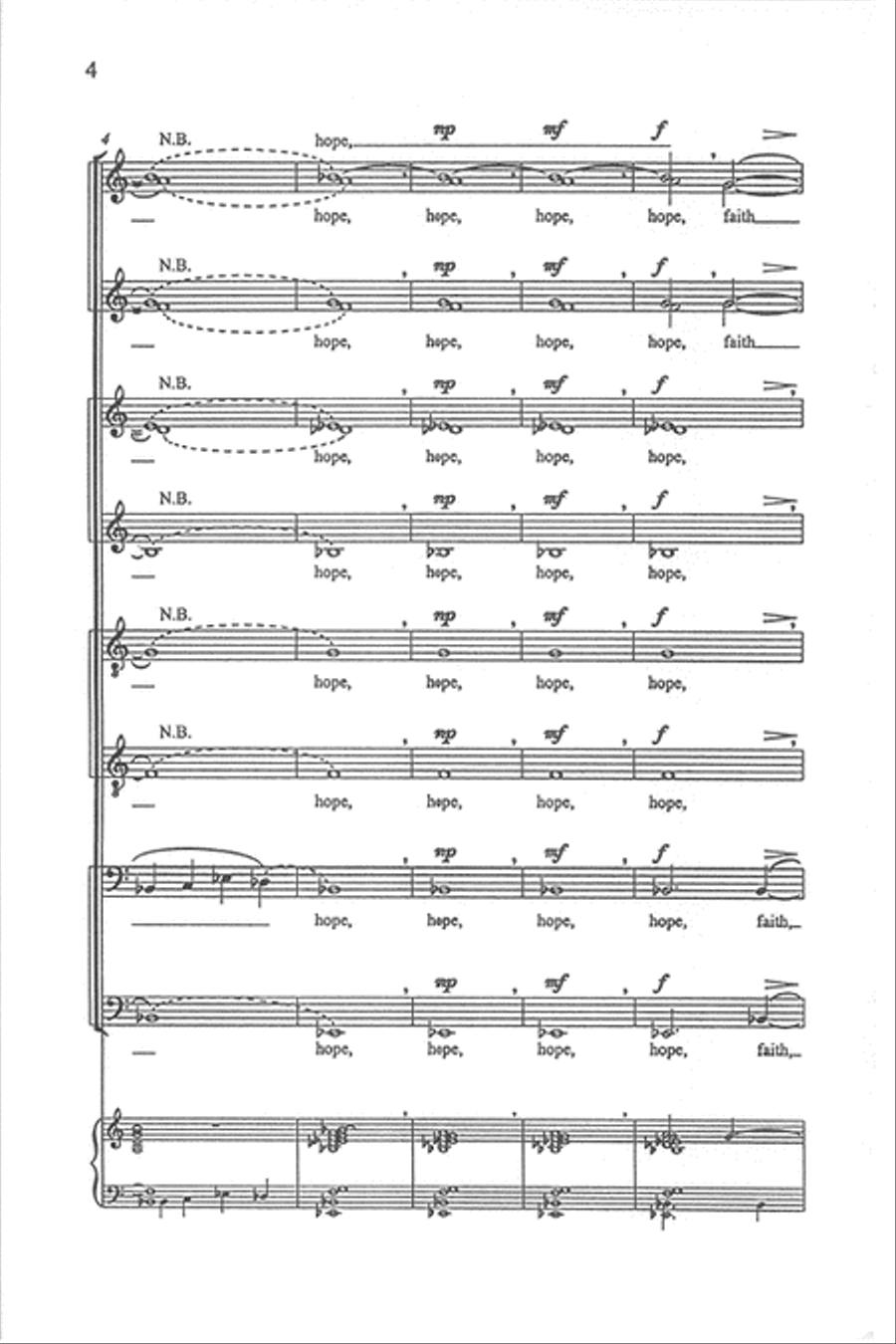hope, faith, life, love... SSAATTBB scores gallery preview page 3