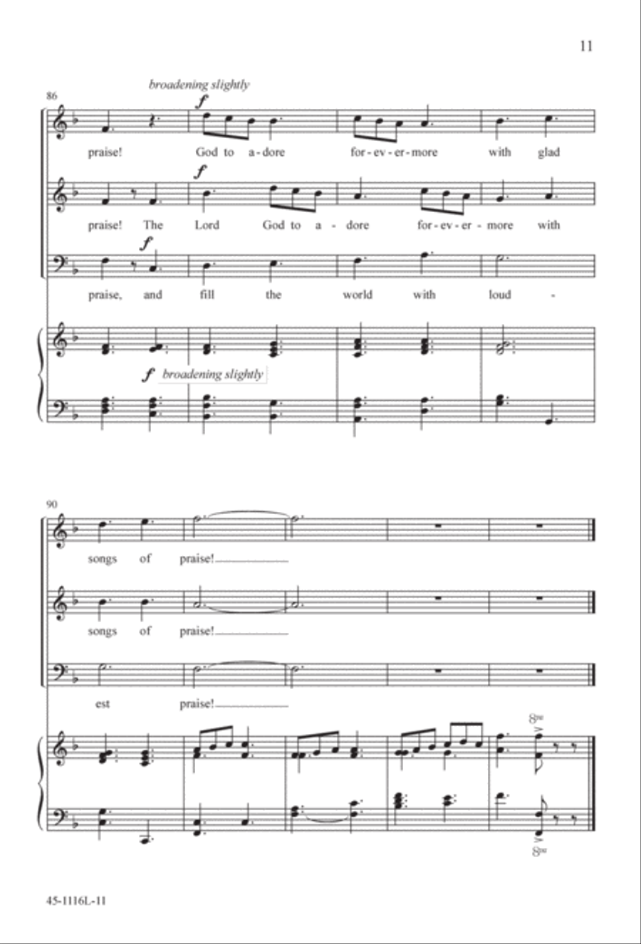 12 Anthems for about 12 Singers 3-Part scores gallery preview page 11