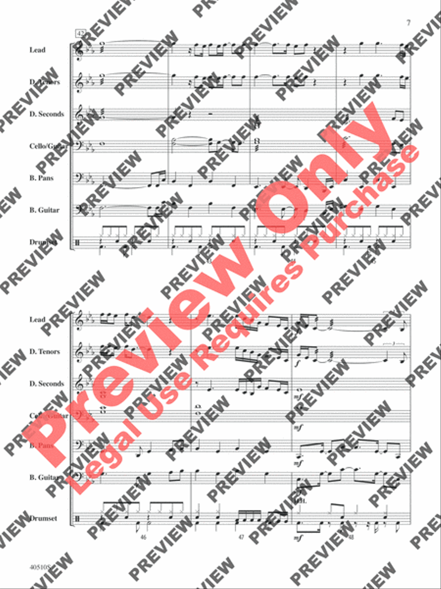 Europa (Earth's Cry Heaven's Smile) Steel Drum Band scores gallery preview page 24