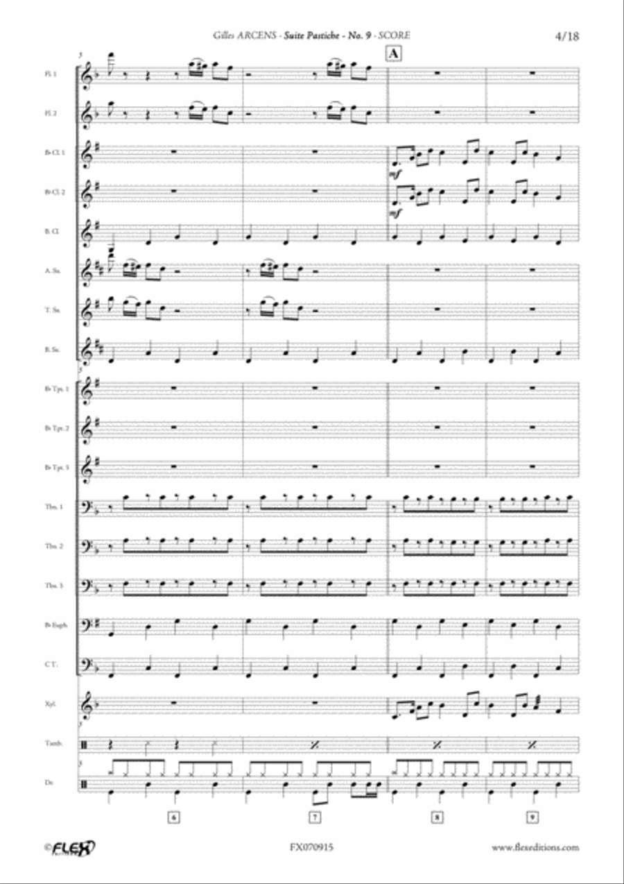 Suite Pastiche: No. 9 Suite Pastiche: No. 9 Concert Band scores gallery preview page 4
