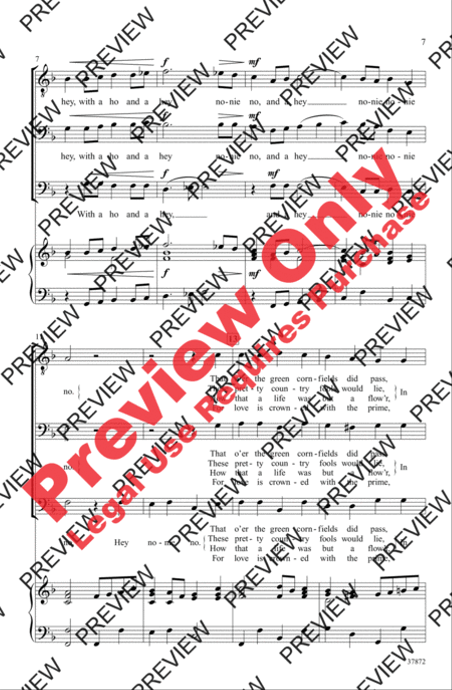 Two Morley Madrigals for Men Men's Choir scores gallery preview page 7
