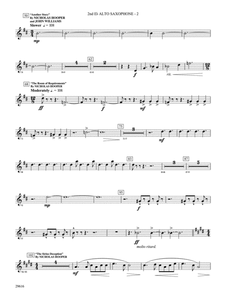 Harry Potter and the Order of the Phoenix, Suite from: 2nd E-flat Alto Saxophone