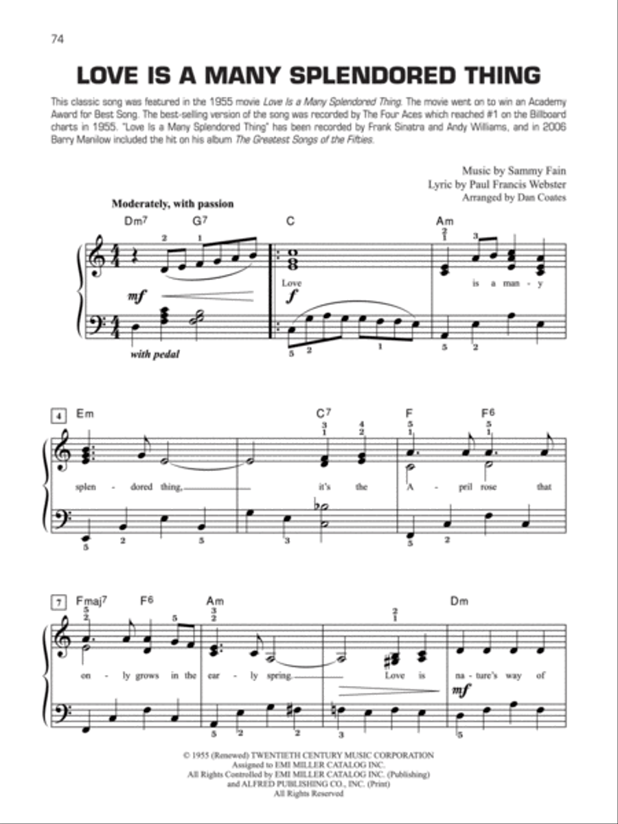 Decade by Decade 1950s Decade by Decade 1950s Easy Piano scores gallery preview page 3