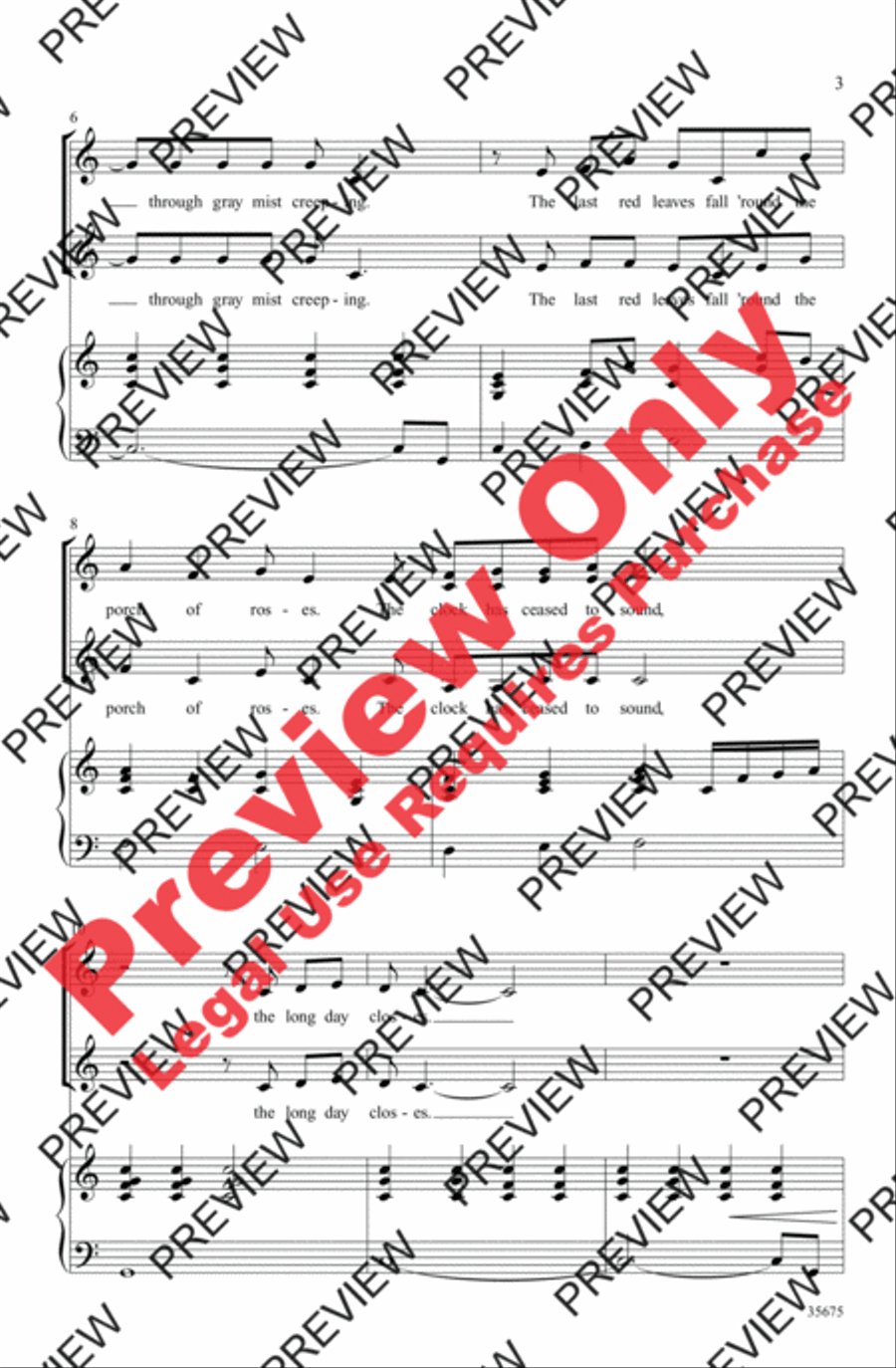 The Long Day Closes Women's Choir scores gallery preview page 3