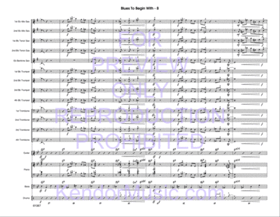 Blues To Begin With Jazz Ensemble scores gallery preview page 9