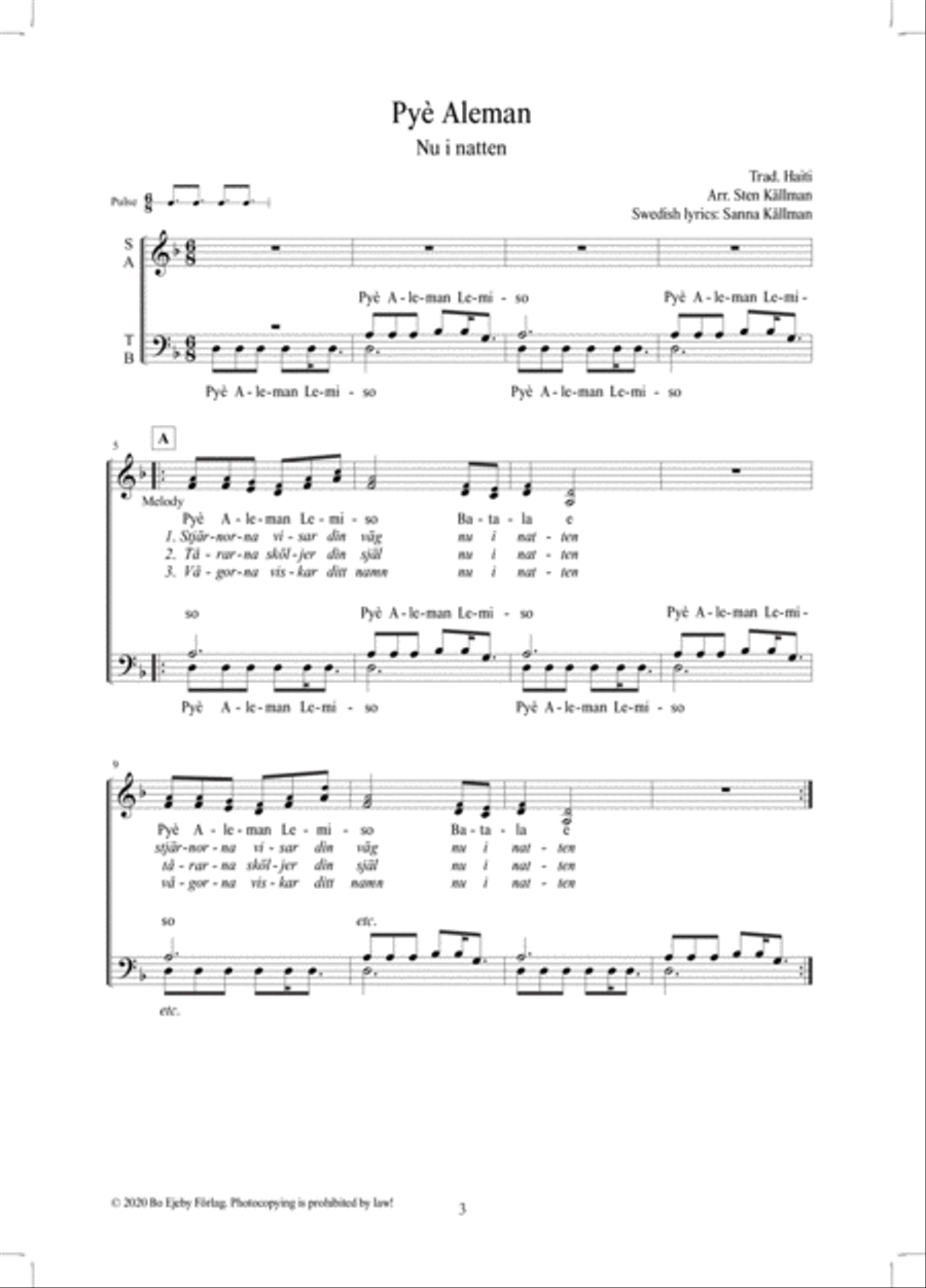 Pyè Aleman 4-Part scores gallery preview page 3