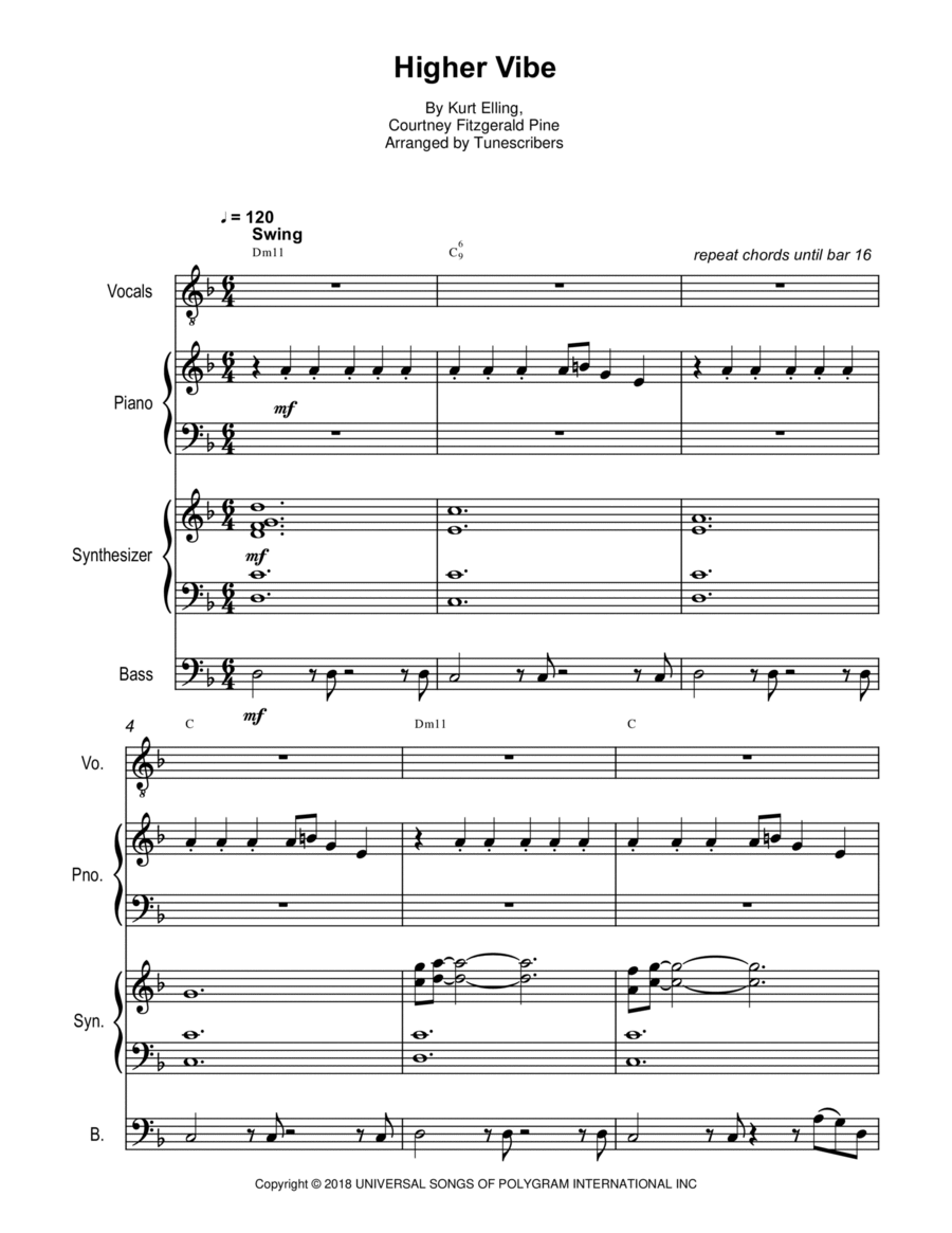 Higher Vibe Small Ensemble scores gallery preview page 1