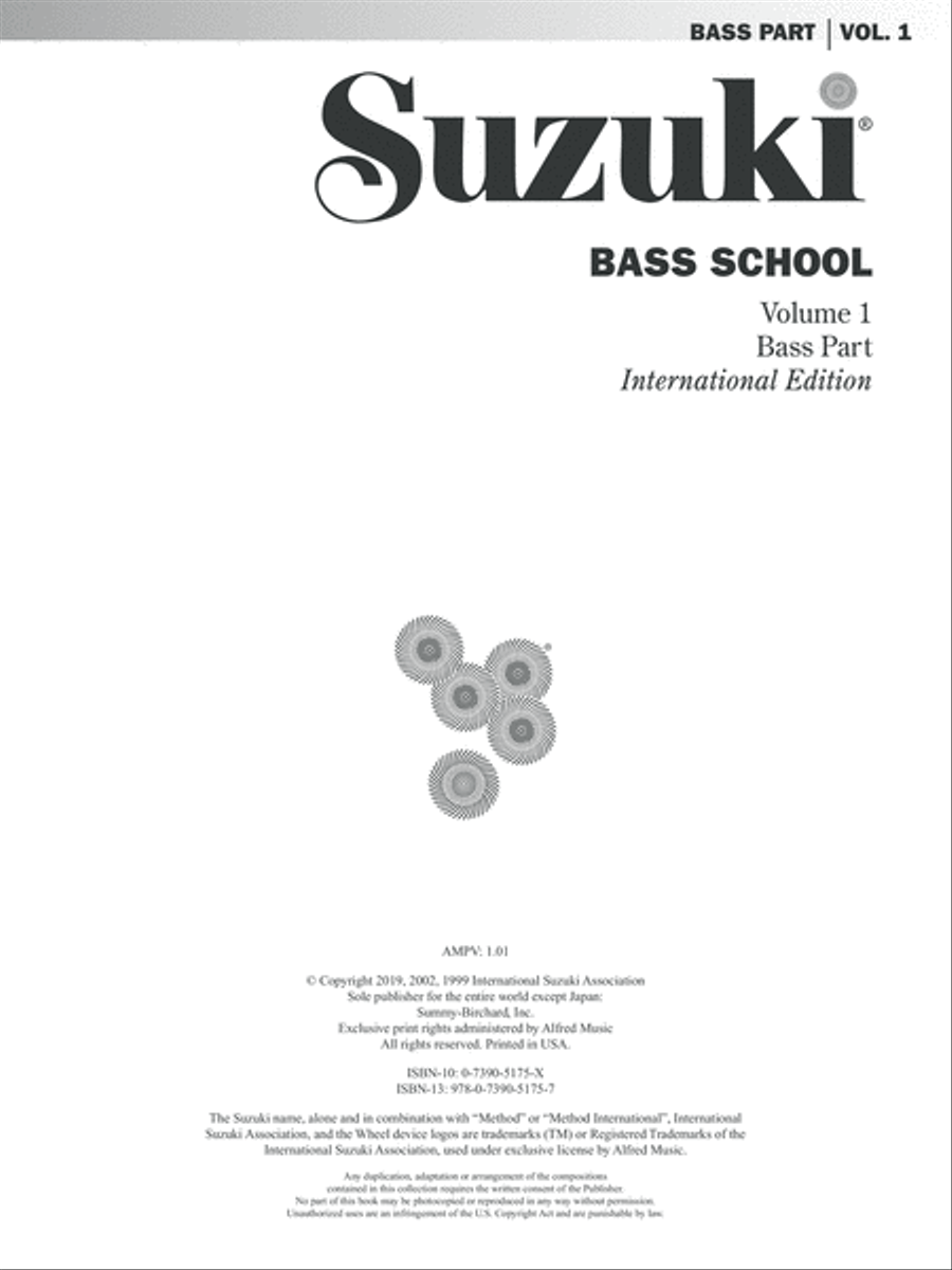 Suzuki Bass School, Volume 1