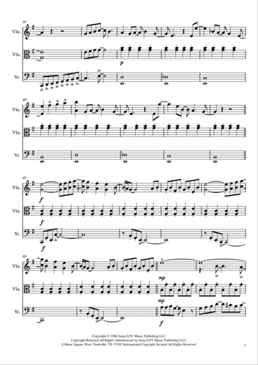 Eleanor Rigby String Trio scores gallery preview page 3