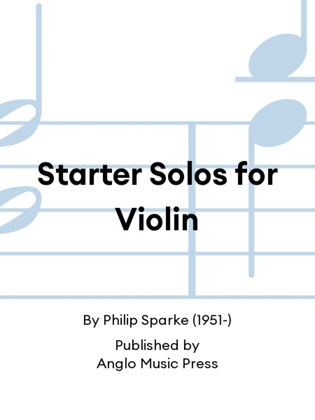 Book cover for Starter Solos for Violin