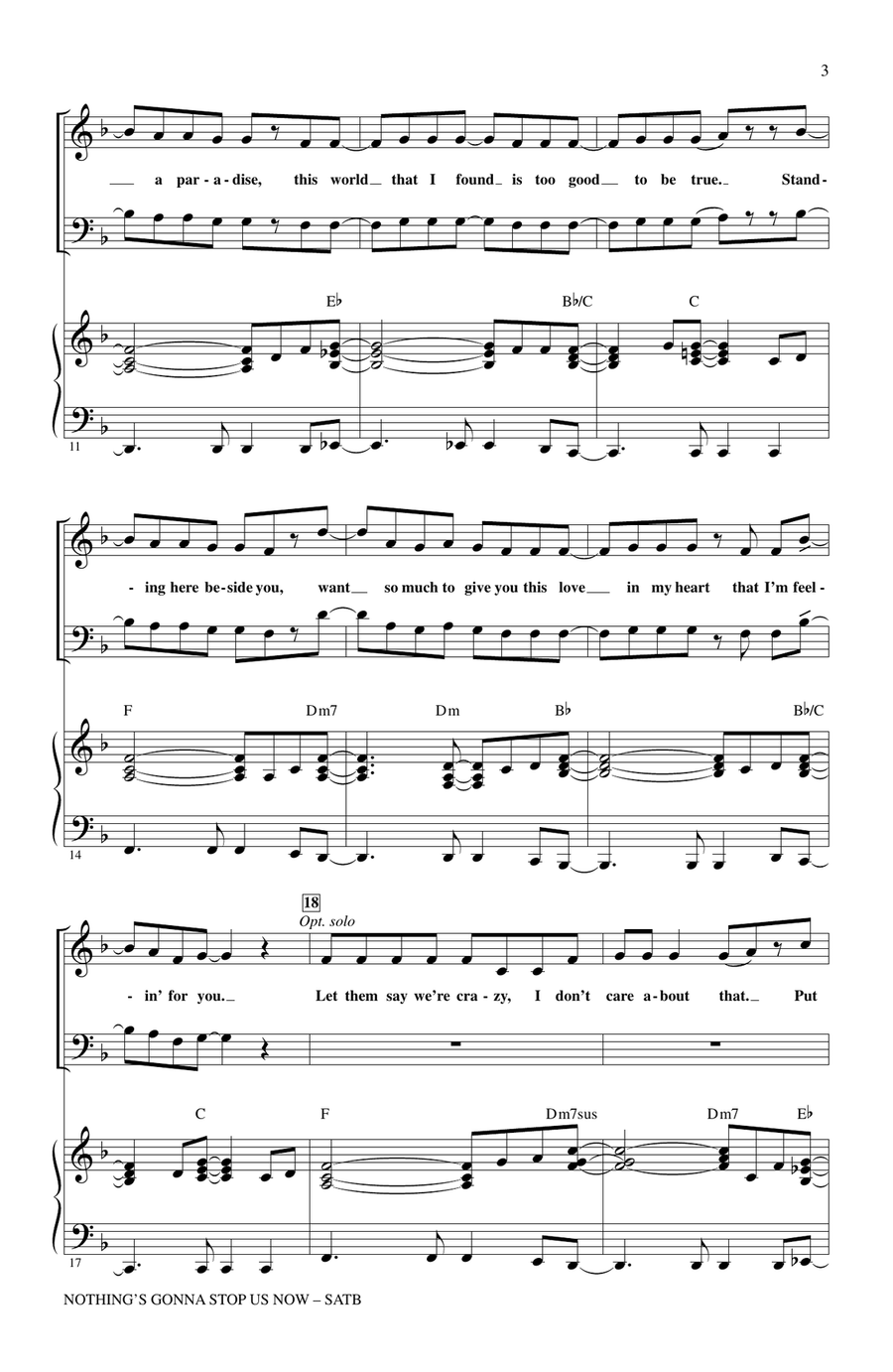 Nothing's Gonna Stop Us Now (arr. Kirby Shaw) 4-Part scores gallery preview page 2