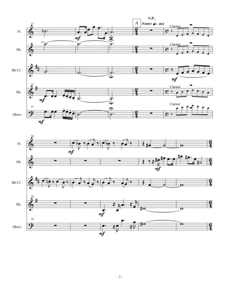 Horn (or Bassoon) Wind Quartet #1 image number null
