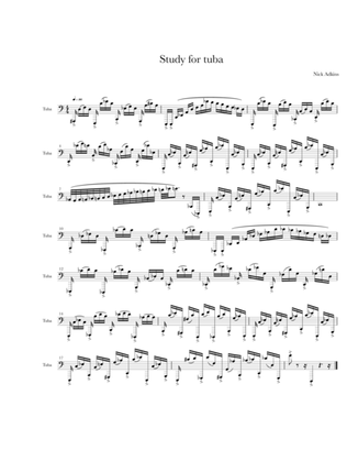 Book cover for Study for Solo Tuba