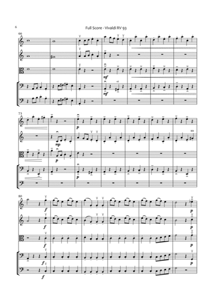 Vivaldi Concerto RV 93 1st movement image number null