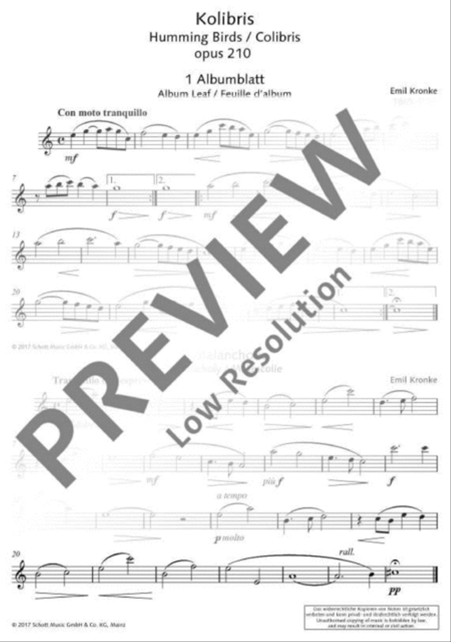 Humming Birds Flute Solo scores gallery preview page 21