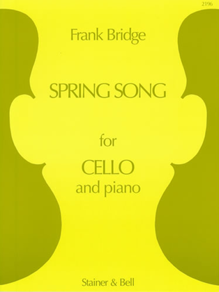 Book cover for Spring Song Cello and Piano