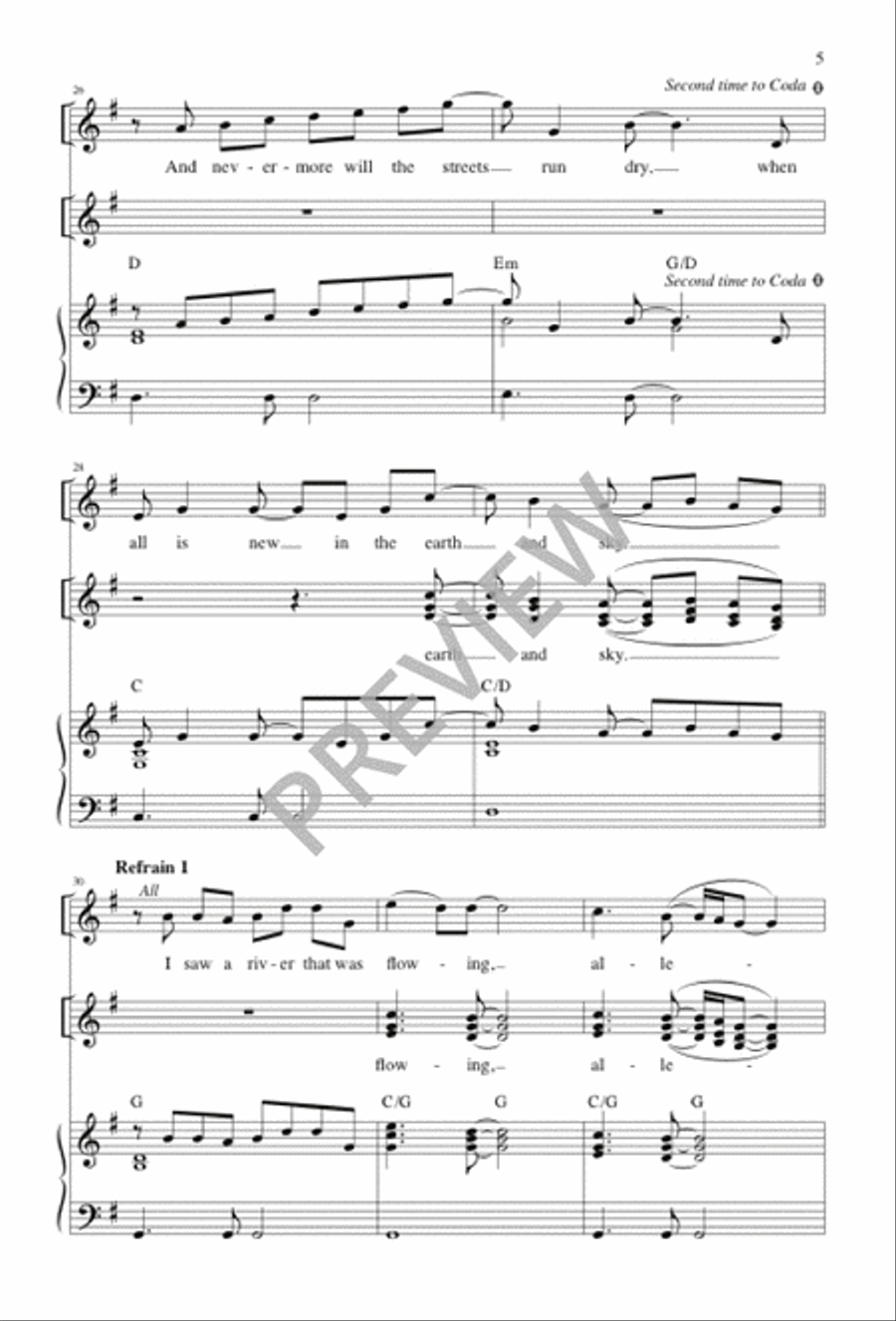 I Saw a River 3-Part scores gallery preview page 4