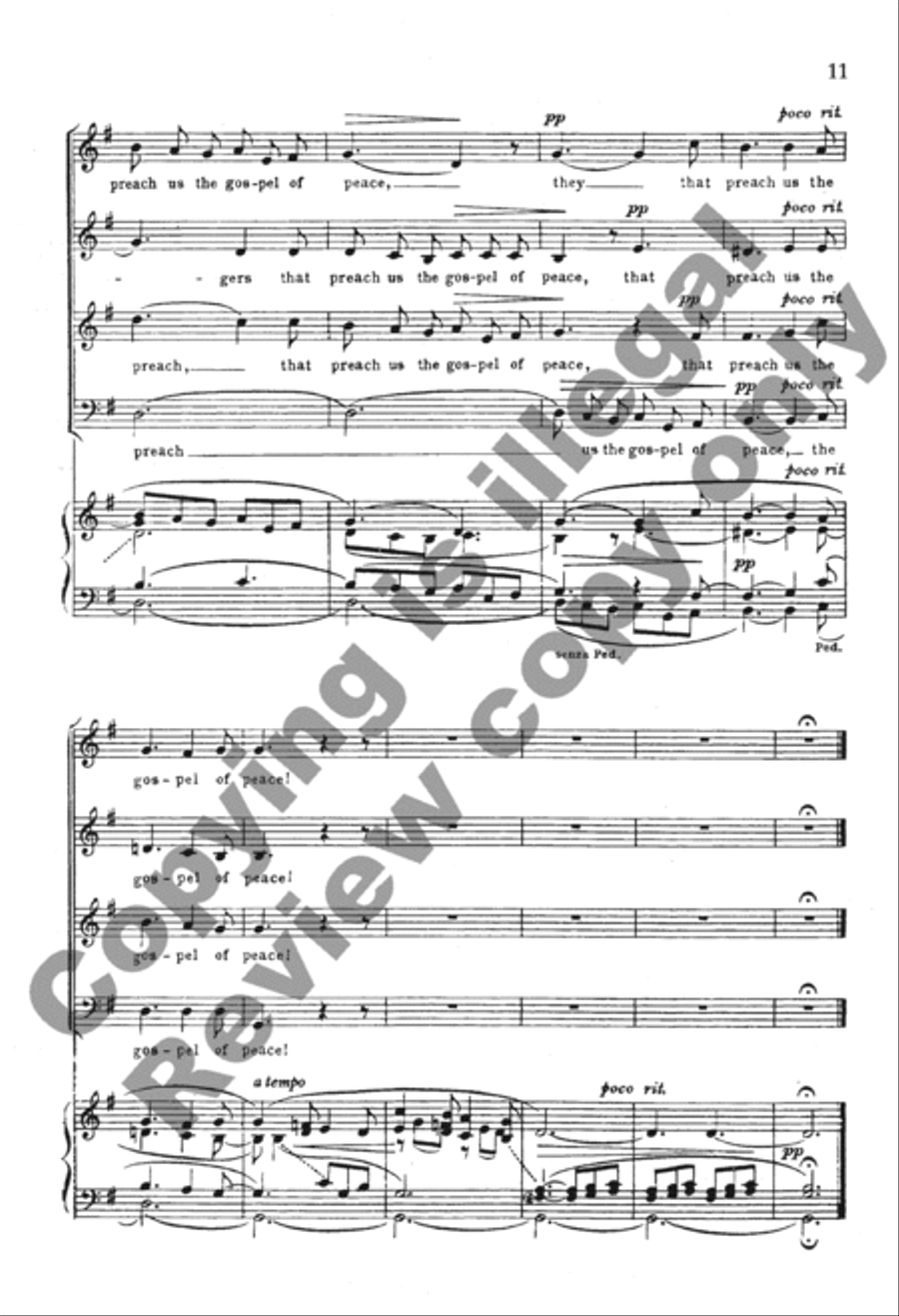 St. Paul: How Lovely Are the Messengers 4-Part scores gallery preview page 11