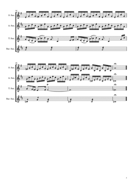 Vivaldi's Four Seasons, Winter, 2nd Movement (Largo) for Saxophone Quartet image number null