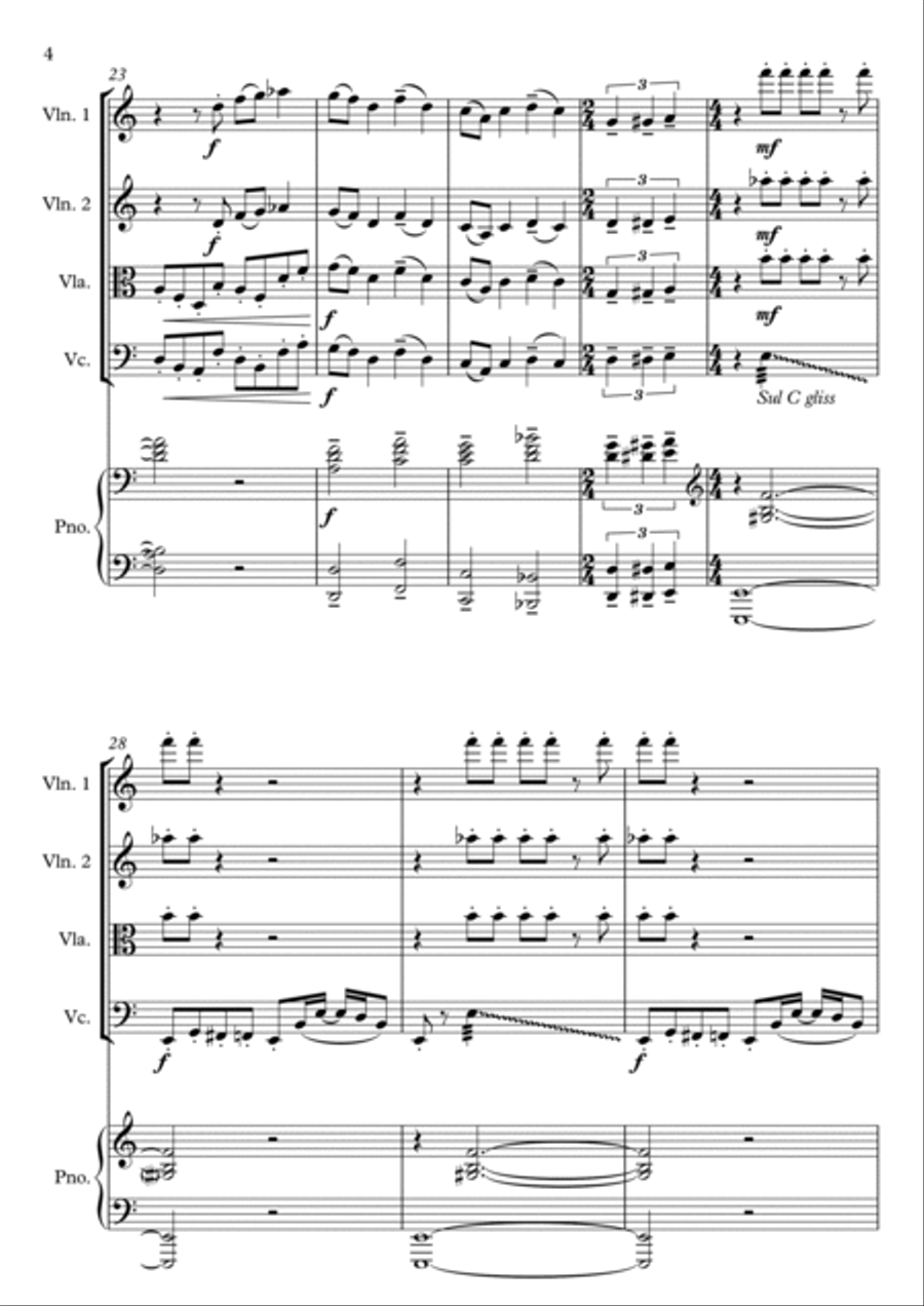 I Want You (she's So Heavy) Piano Quintet scores gallery preview page 4