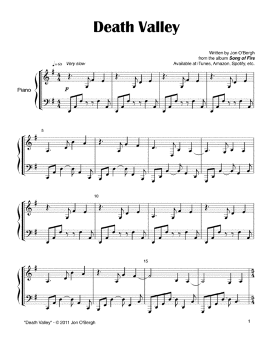 Death Valley Piano Solo scores gallery preview page 2