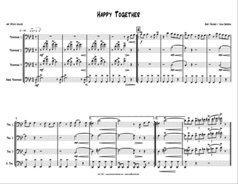 Happy Together Brass Ensemble scores gallery preview page 1