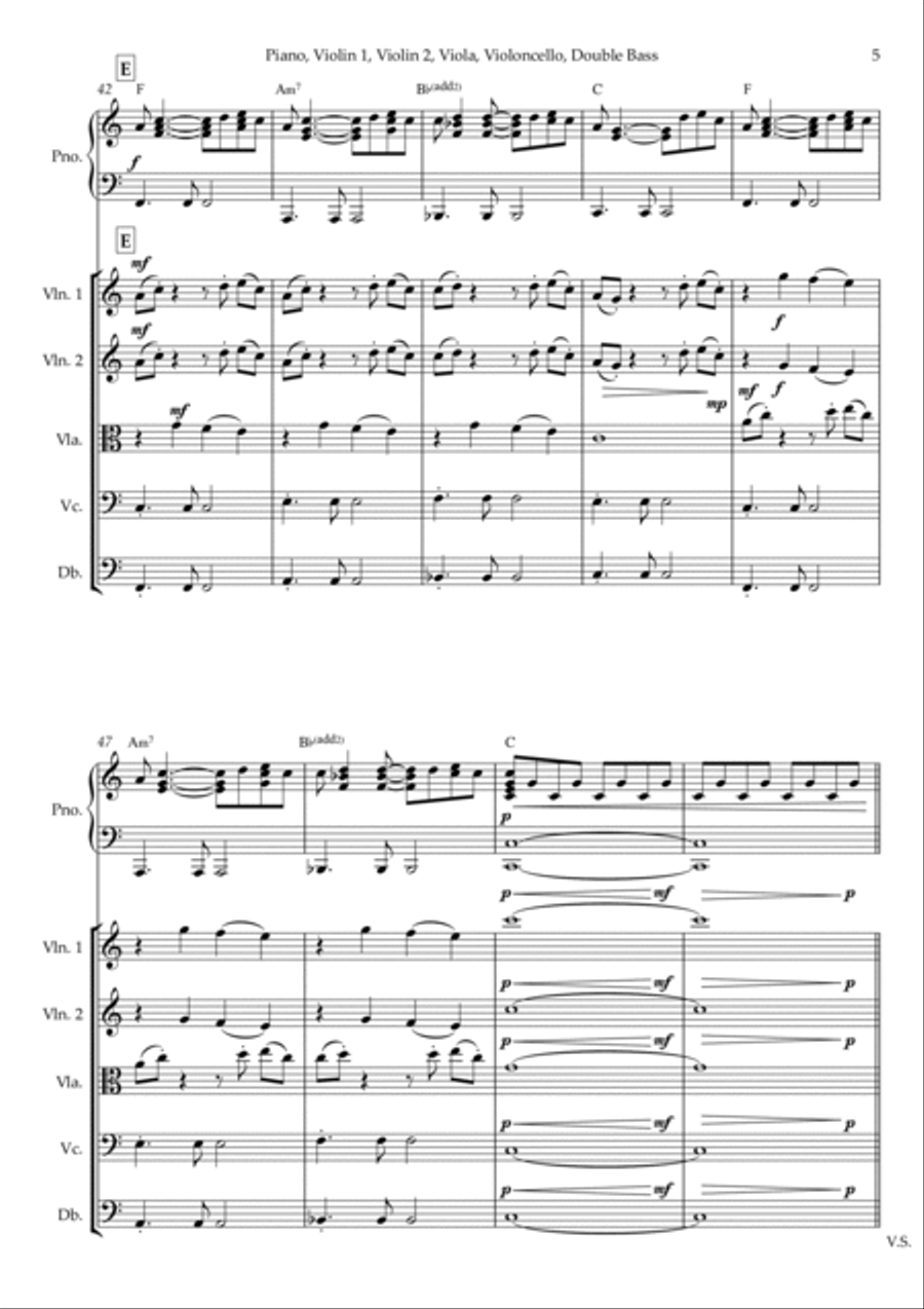 The Call Piano Quintet scores gallery preview page 6