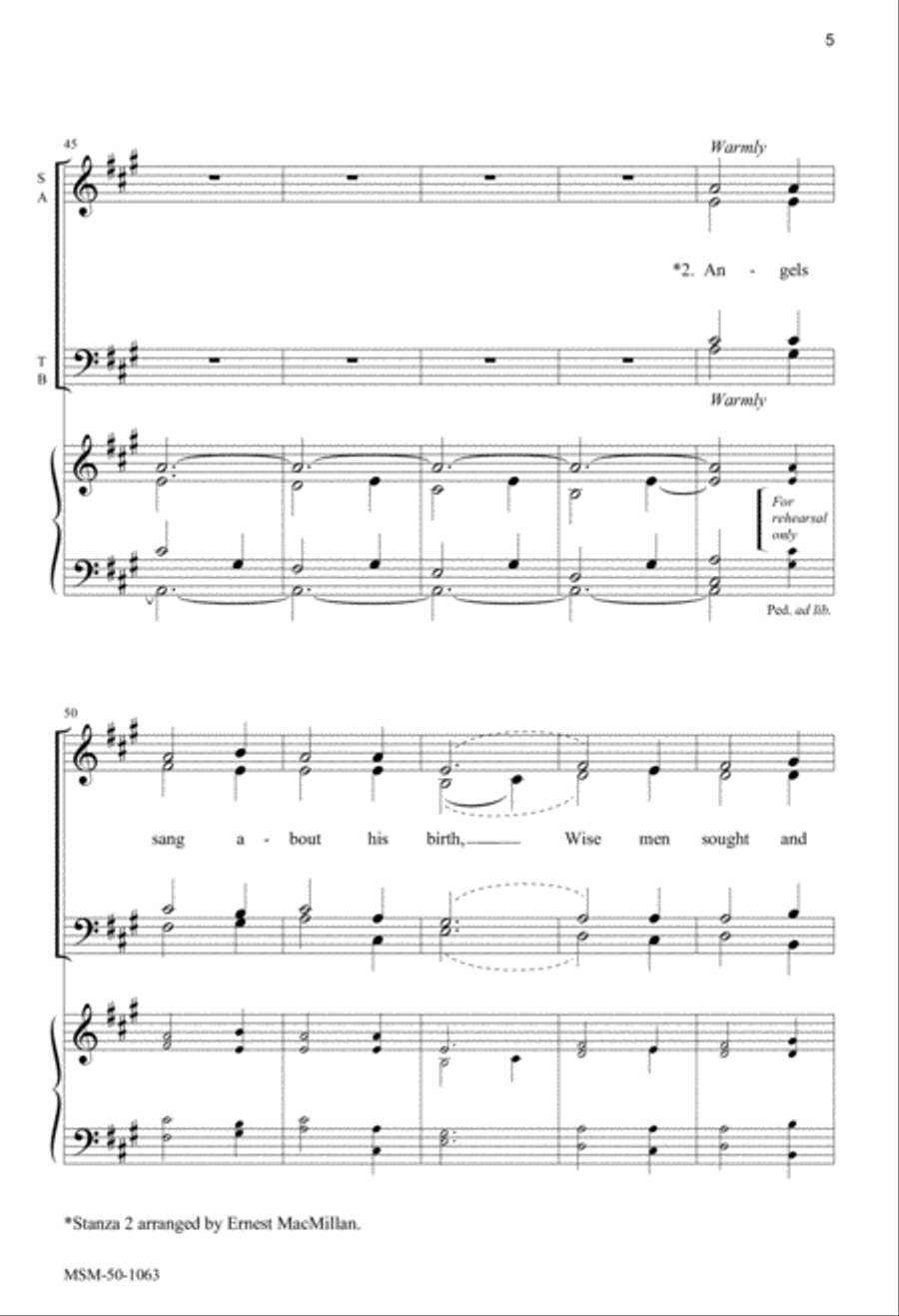 Gentle Mary Laid Her Child 4-Part scores gallery preview page 4