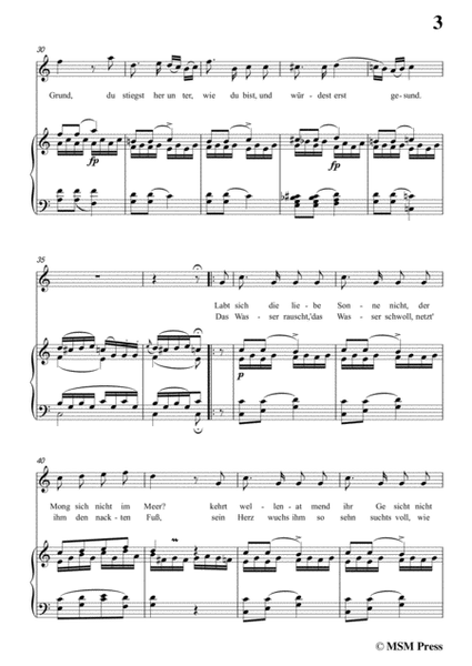 Schubert-Der Fischer,in C Major,Op.5,No.3,for Voice and Piano image number null