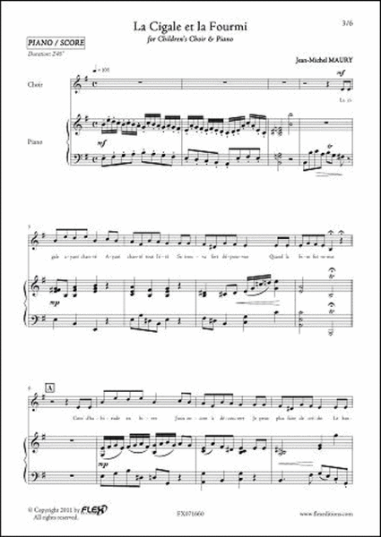La Cigale Et La Fourmi - Piano Reduction image number null