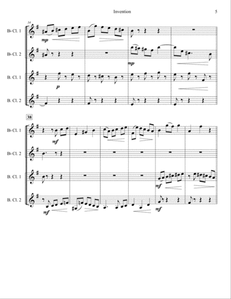 Invention Invention Woodwind Quartet scores gallery preview page 5