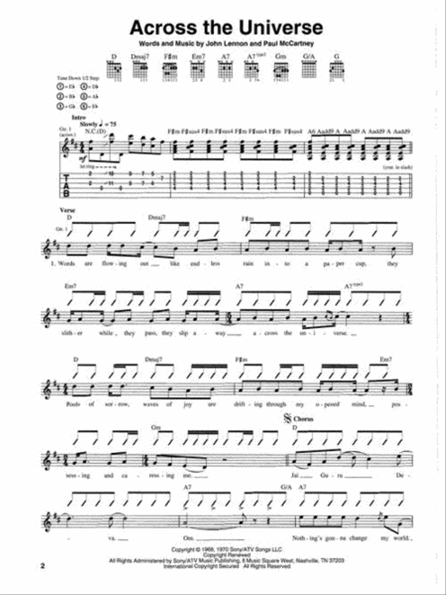 The Beatles for Acoustic Guitar – Revised Edition Acoustic Guitar scores gallery preview page 4