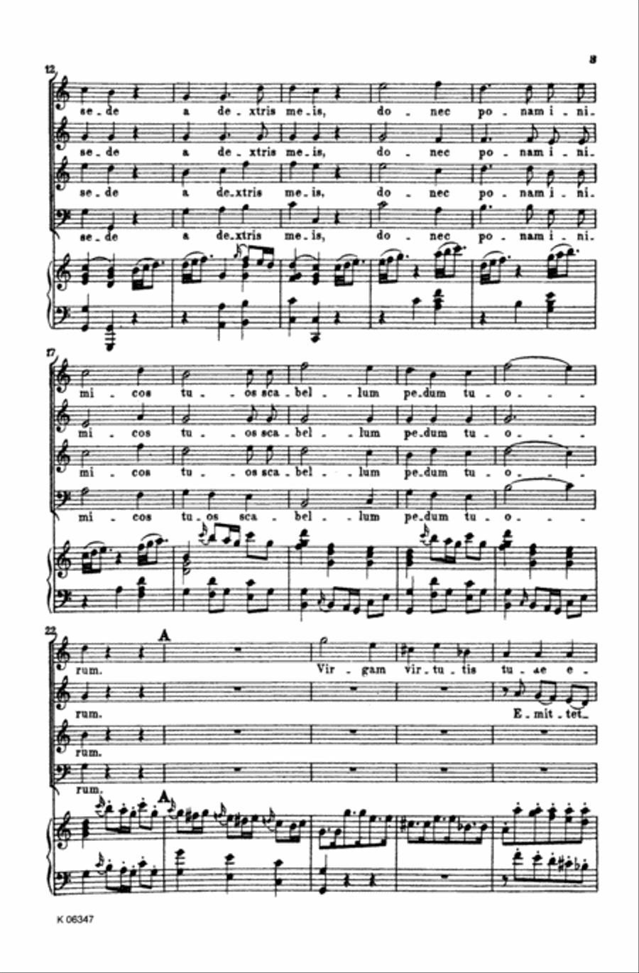 Vesperae solennes de Confessore, K. 339 4-Part scores gallery preview page 4